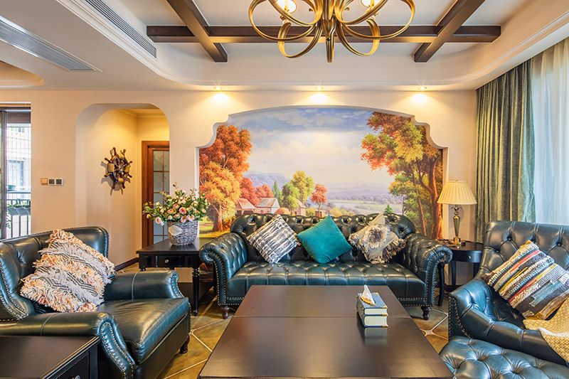 保利壹號公館美式室內(nèi)設(shè)計三居125平米風(fēng)格裝修案例-客廳沙發(fā) 保利壹號公館美式室內(nèi)設(shè)計三居125平米風(fēng)格裝修案例-客廳沙發(fā)