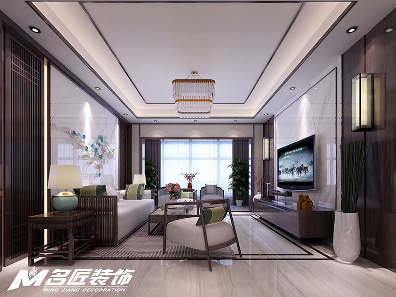 佛山市旭輝恒基鉑仕灣歐式風(fēng)格三居室裝修案例