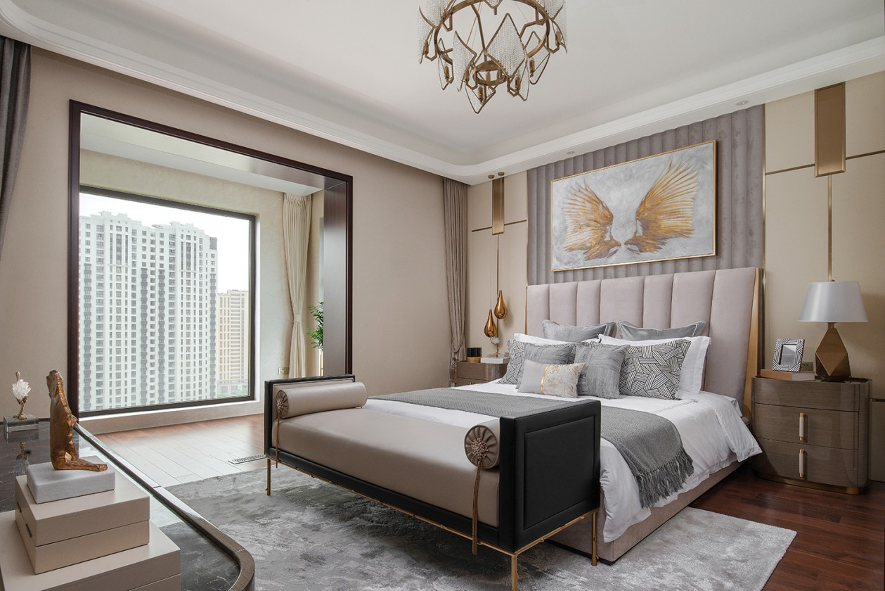 歐式輕奢風格家裝設計室內裝修效果圖-臥室 歐式輕奢風格家裝設計室內裝修效果圖-臥室