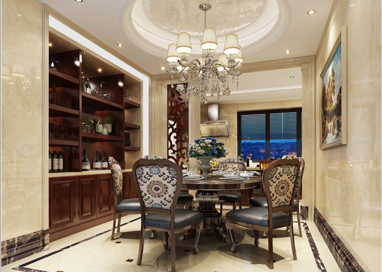 嘉興市鴻宸逸庭歐式風(fēng)格五居室裝修案例