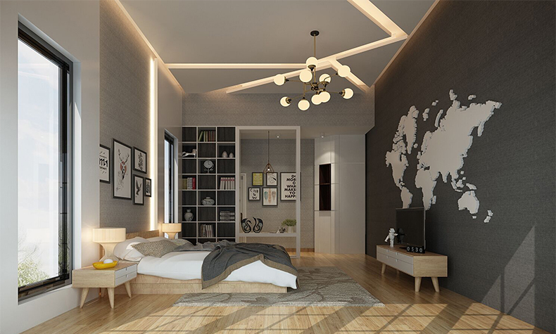 現代簡約風格別墅裝修設計效果圖-瀧景花園別墅365平米-別墅臥室裝修設計 現代簡約風格別墅裝修設計效果圖-瀧景花園別墅365平米-別墅臥室裝修設計