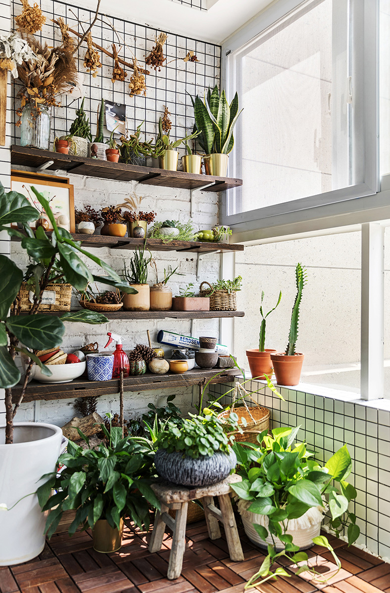 原木北歐風室內設計，帶著年輕人奮斗上進心裝飾的溫馨小窩-陽臺