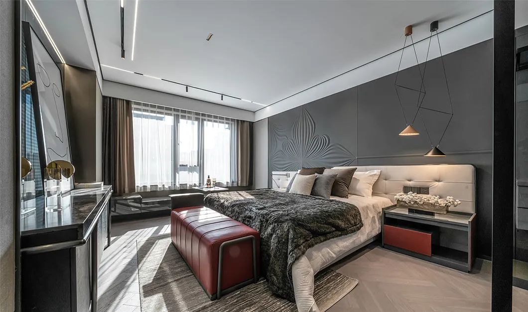 現代輕奢風格別墅室內設計家裝案例-臥室 現代輕奢風格別墅室內設計家裝案例-臥室