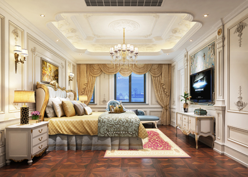 韶關市華盛達中央廣場歐式風格四居室裝修案例