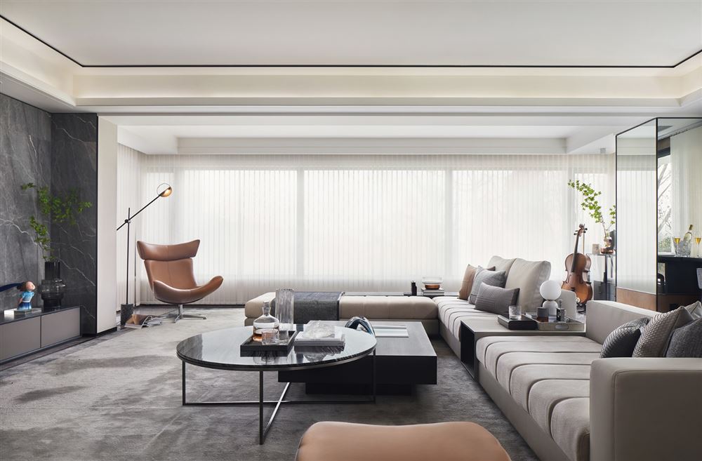 江門市明泰城新中式風格四居室裝修案例