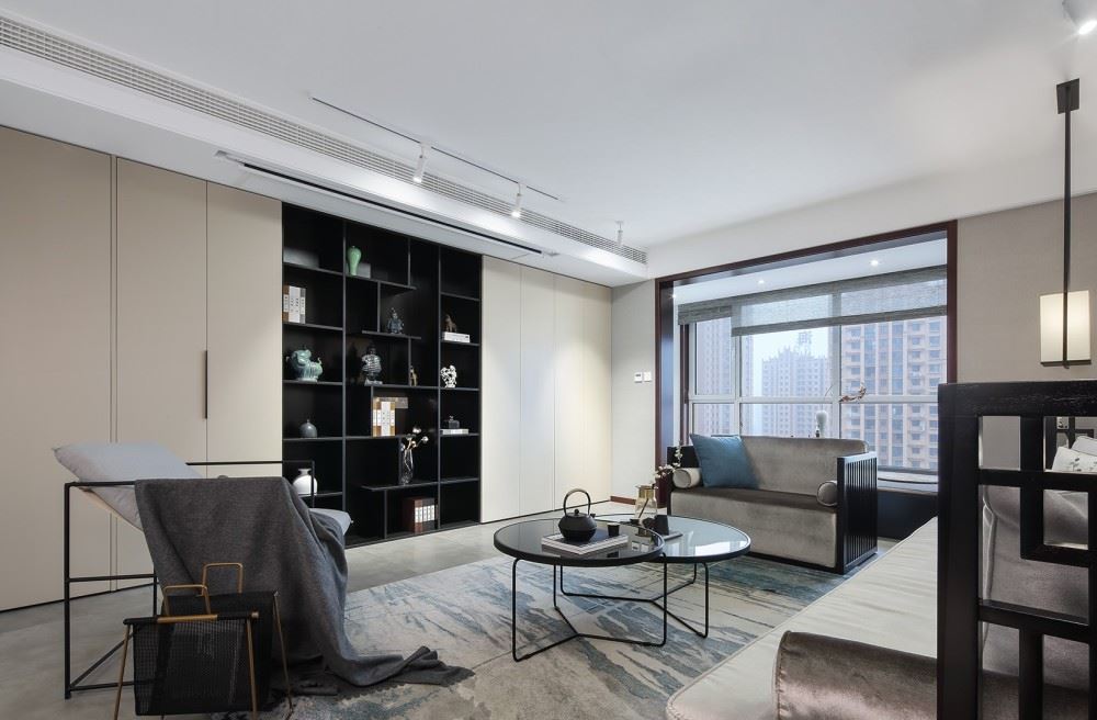 曲靖市海盛雅居新中式風格四居室裝修案例