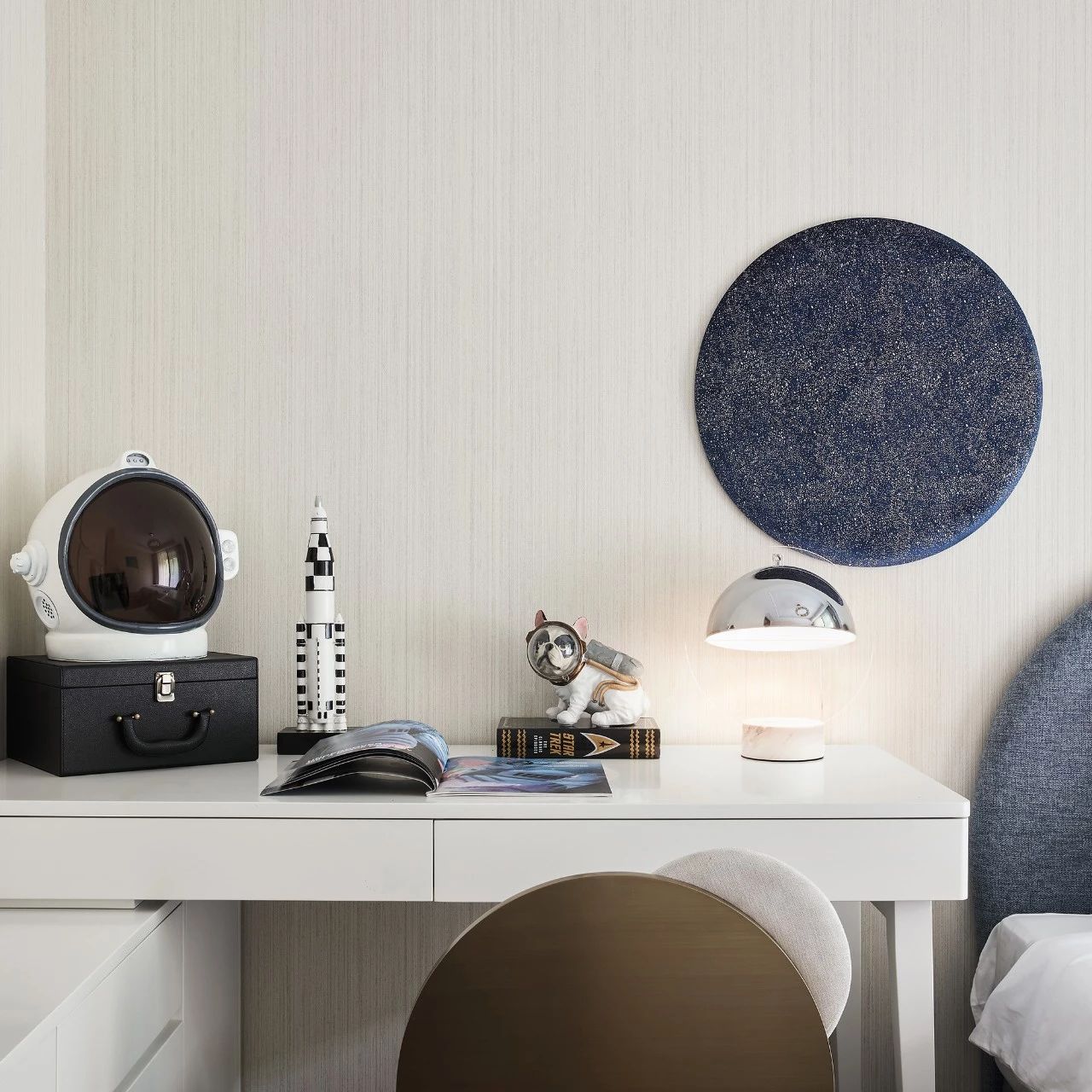 輕奢簡約風格室內設計家裝案例-書桌 輕奢簡約風格室內設計家裝案例-書桌