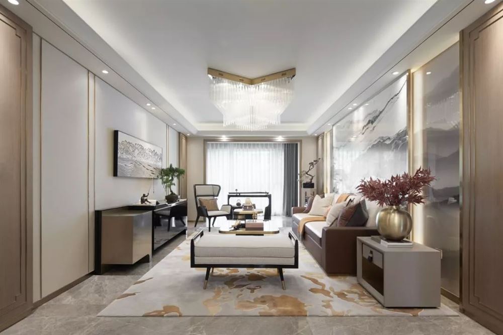 廣州市越秀·大學城·和樾府新中式風格四居室裝修案例