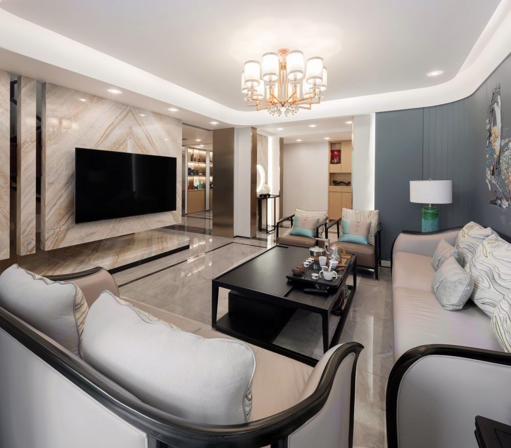 楚雄彝族自治州金碧大廈新中式風格別墅裝修案例