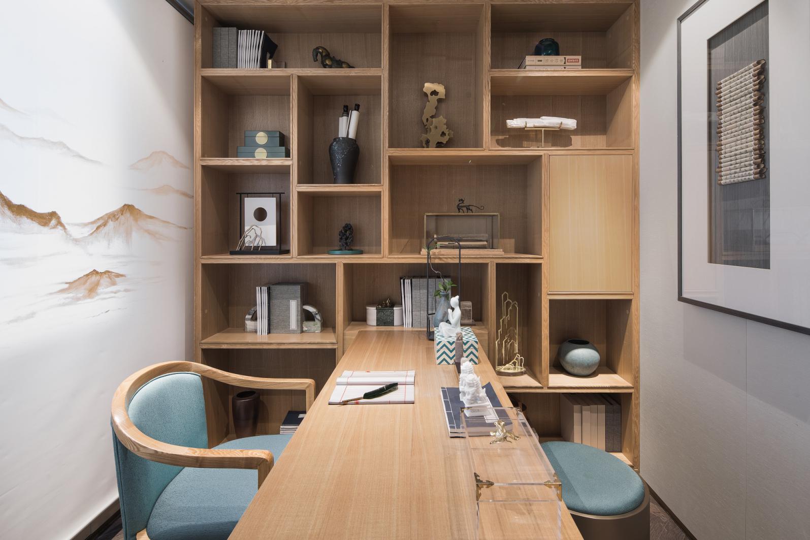 裝修案例新中式風格室內裝修效果圖-書房 裝修案例新中式風格室內裝修效果圖-書房