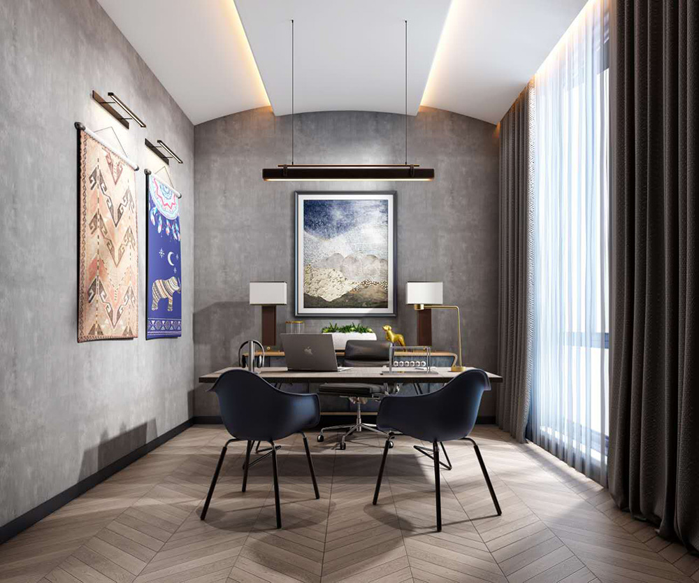 裝修公司現(xiàn)代輕奢風(fēng)格別墅裝修效果圖-書房 裝修公司現(xiàn)代輕奢風(fēng)格別墅裝修效果圖-書房