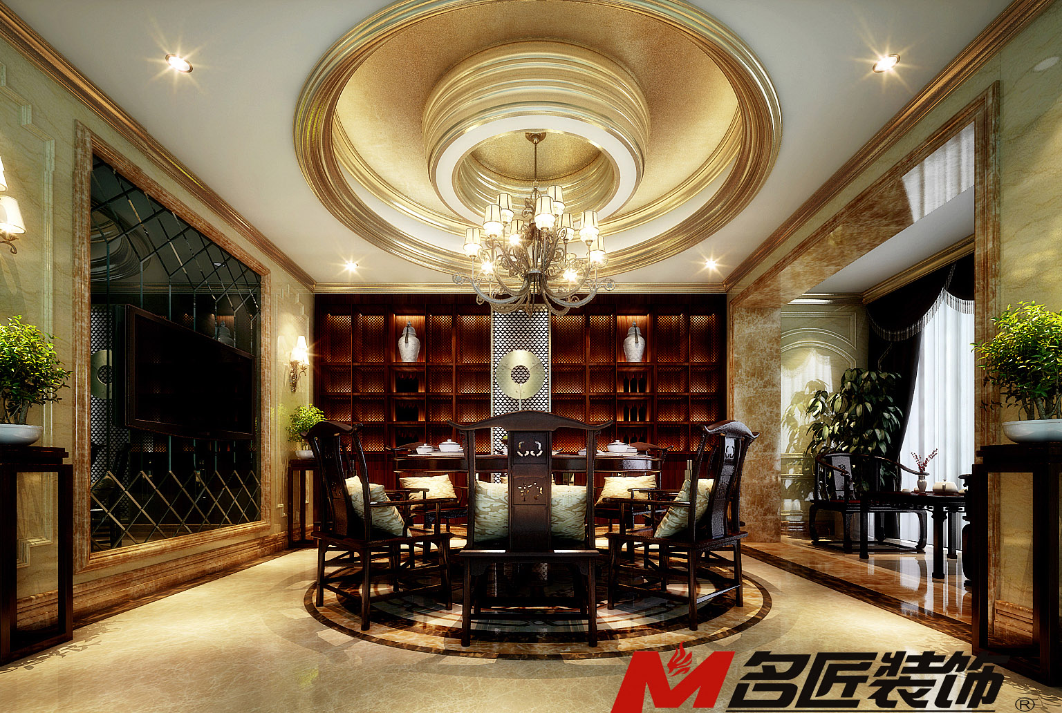 佛山市美的·東樾灣歐式風格別墅裝修案例