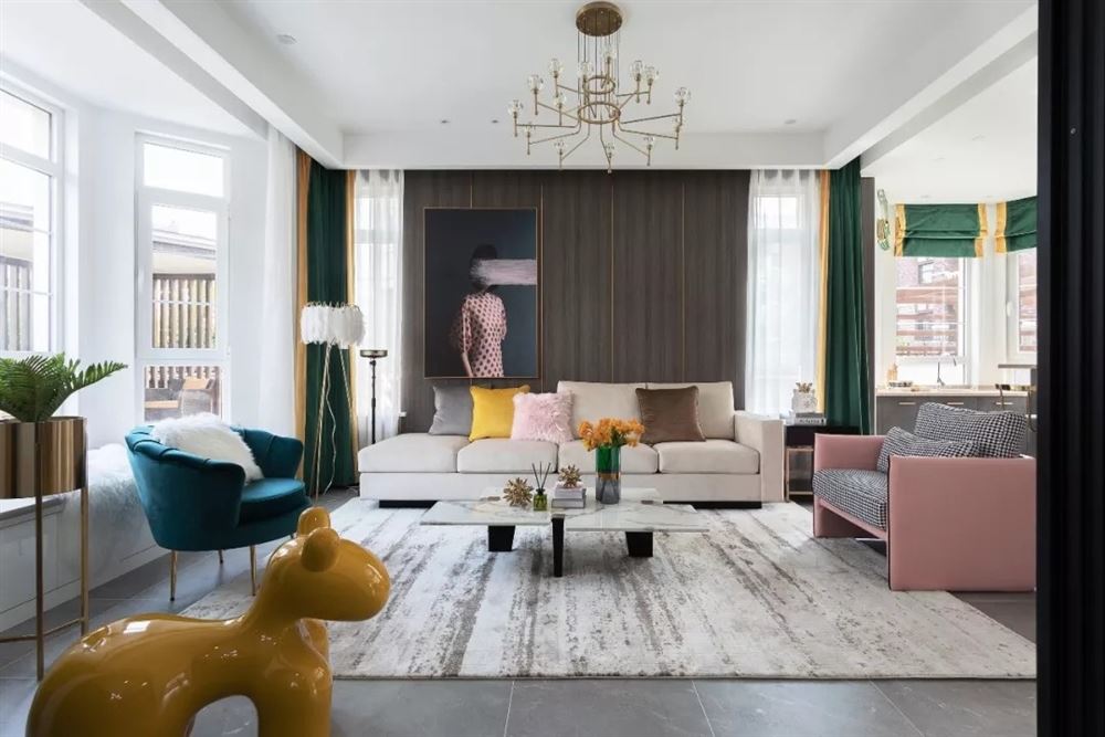 佛山市恒大·酈湖城輕奢風格別墅裝修案例