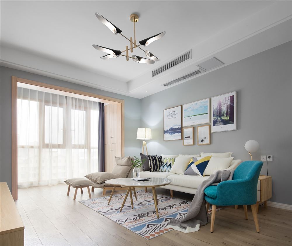 江門(mén)市半山別墅北歐風(fēng)格三居室裝修案例