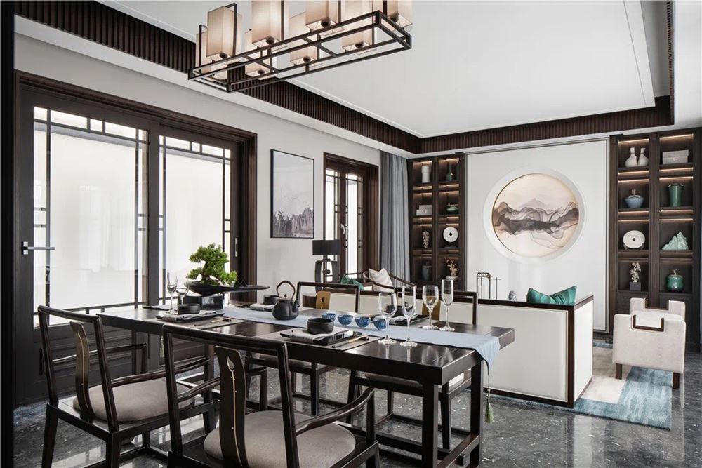 佛山市越秀星匯瀚府新中式風格四居室裝修案例