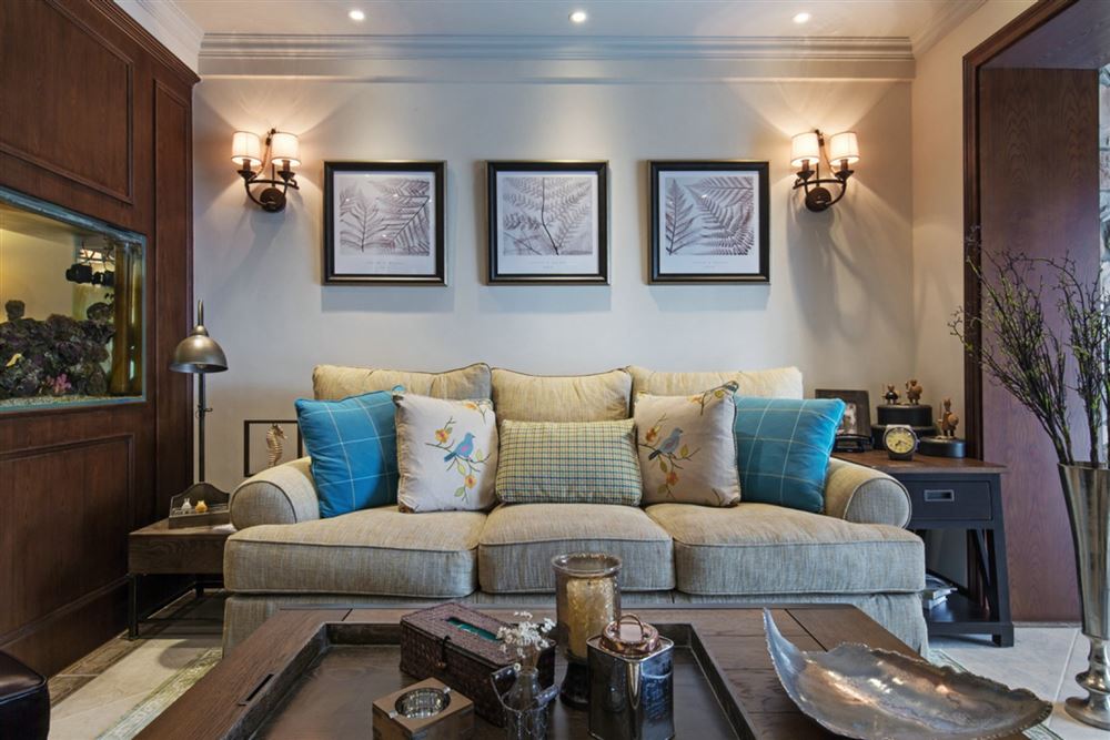 北海市恒大名都美式風格四居室裝修案例