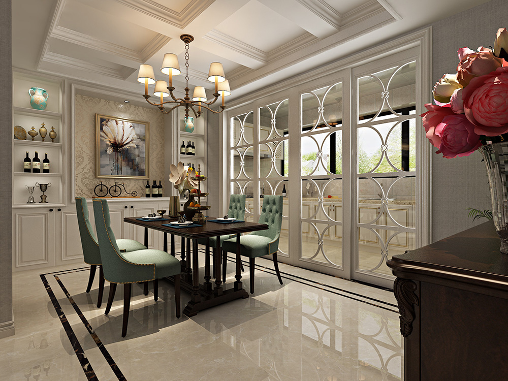 美式輕奢風(fēng)格室內(nèi)裝修設(shè)計(jì)效果圖-恒大濱江左岸四居133平米-室內(nèi)餐廳裝修設(shè)計(jì) 美式輕奢風(fēng)格室內(nèi)裝修設(shè)計(jì)效果圖-恒大濱江左岸四居133平米-室內(nèi)餐廳裝修設(shè)計(jì)