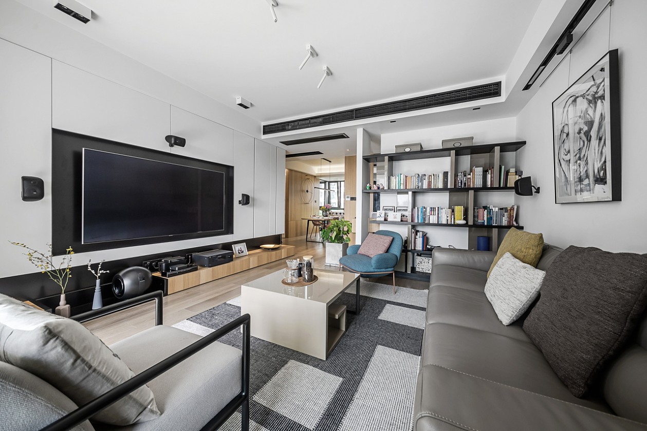 現(xiàn)代簡約風格室內(nèi)設計家裝案例-客廳電視背景墻