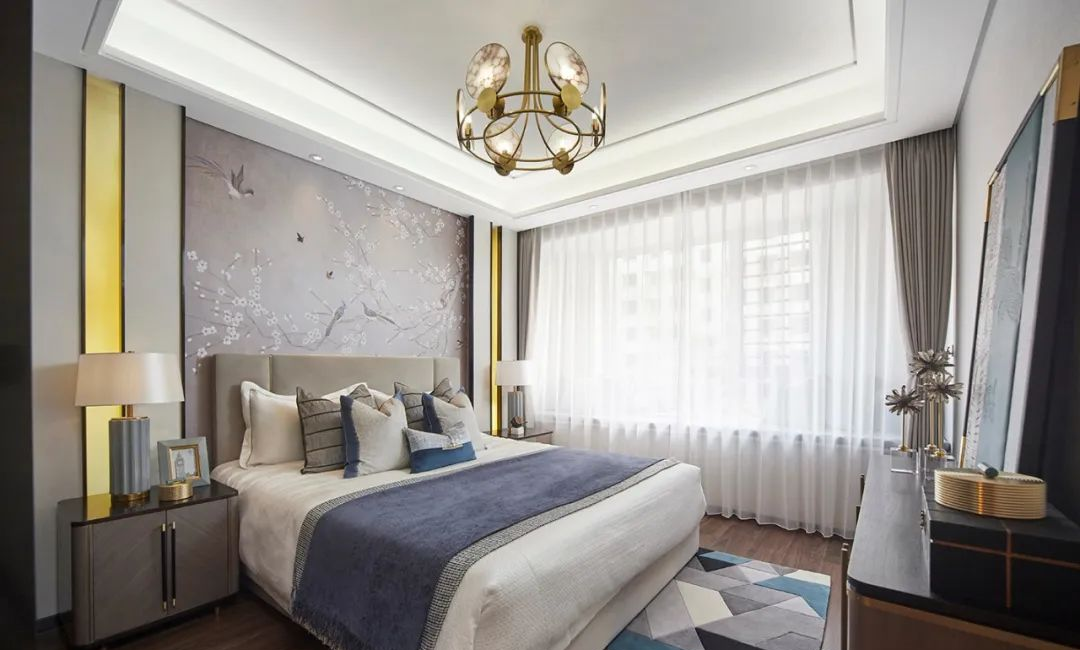 現(xiàn)代新中式風格室內(nèi)設(shè)計家裝案例-主臥