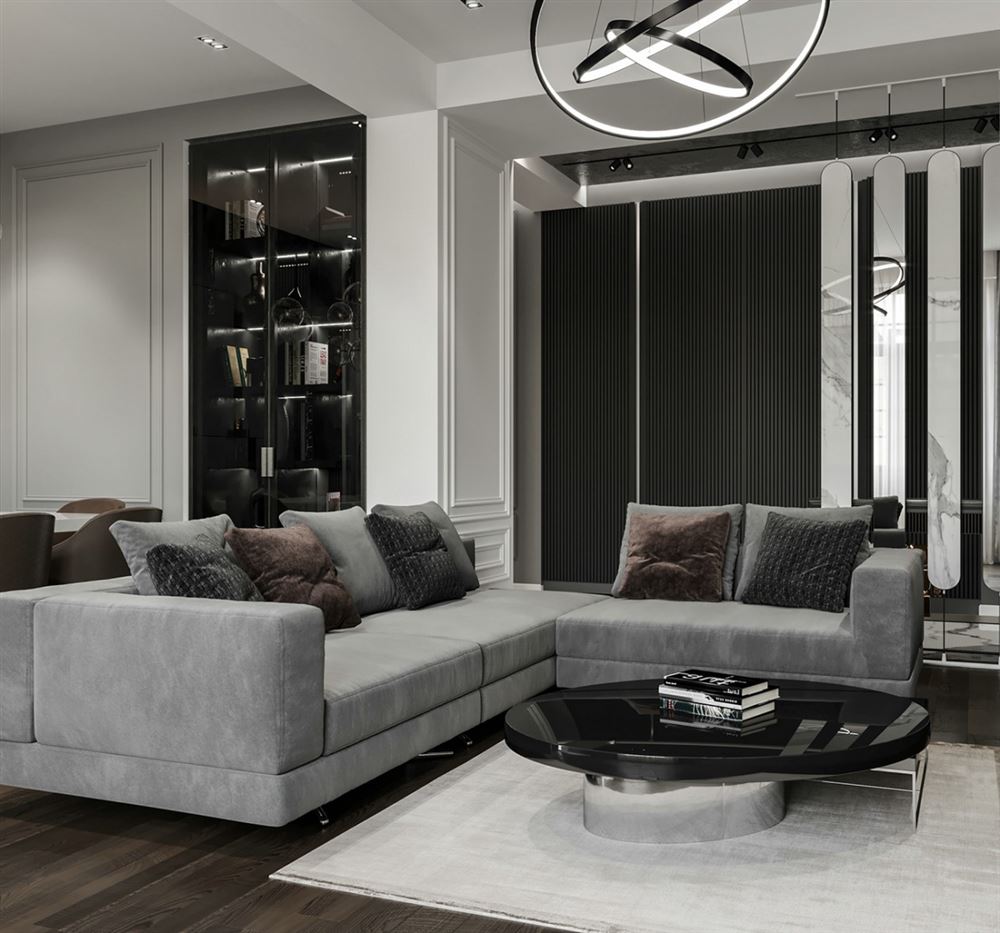 陽江市春天花園·財富地標(biāo)現(xiàn)代簡約風(fēng)格三居室裝修案例