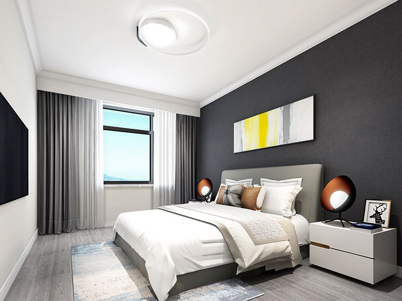 常州市嘉宏·天際現(xiàn)代簡約風(fēng)格二居室裝修案例