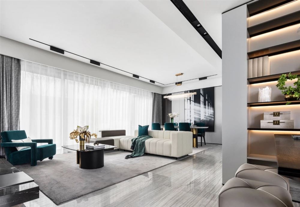 江門市君匯熙庭輕奢風格復式裝修案例