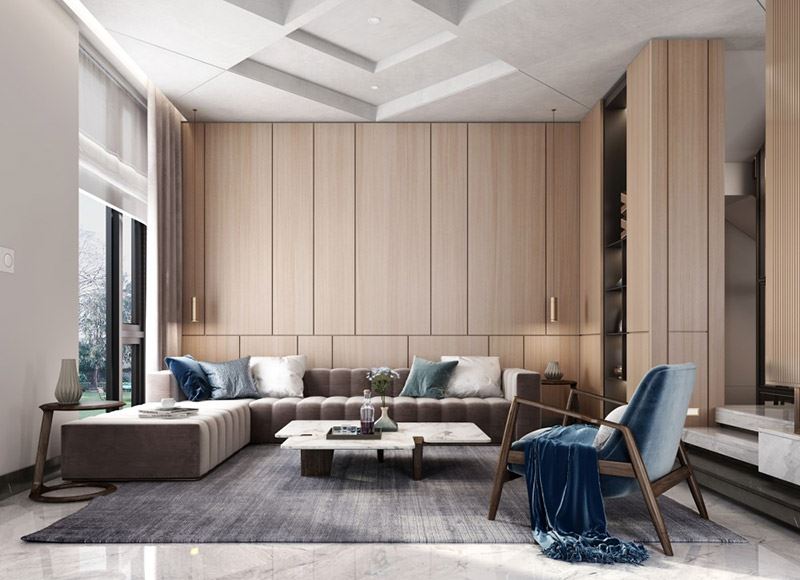 江門市萬科翡翠中央新中式風格別墅裝修案例