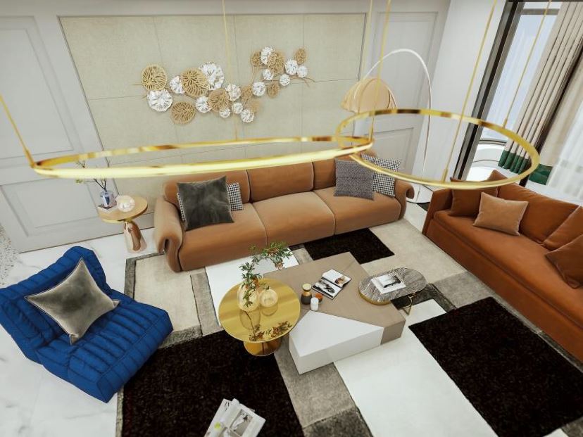 江門市文昌花園輕奢風格四居室裝修案例