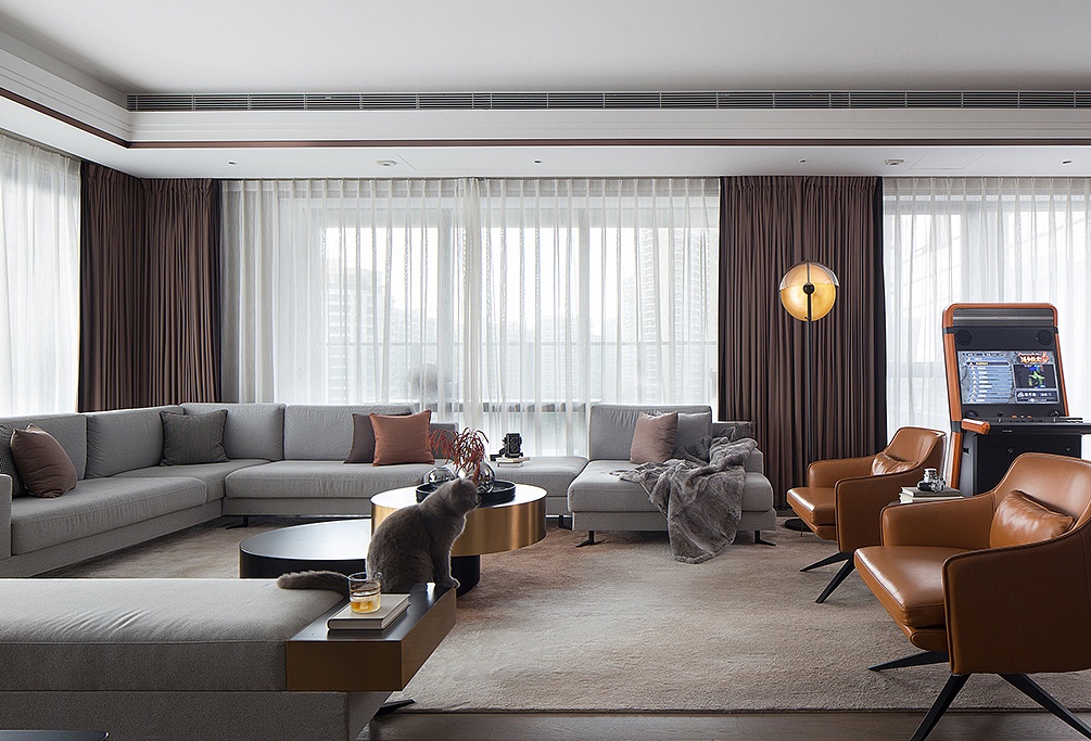 裝修案例現代輕奢風格室內裝修效果圖-客廳 裝修案例現代輕奢風格室內裝修效果圖-客廳