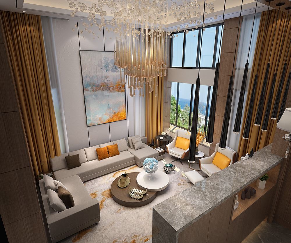 佛山市順德華潤置地廣場輕奢風(fēng)格別墅裝修案例