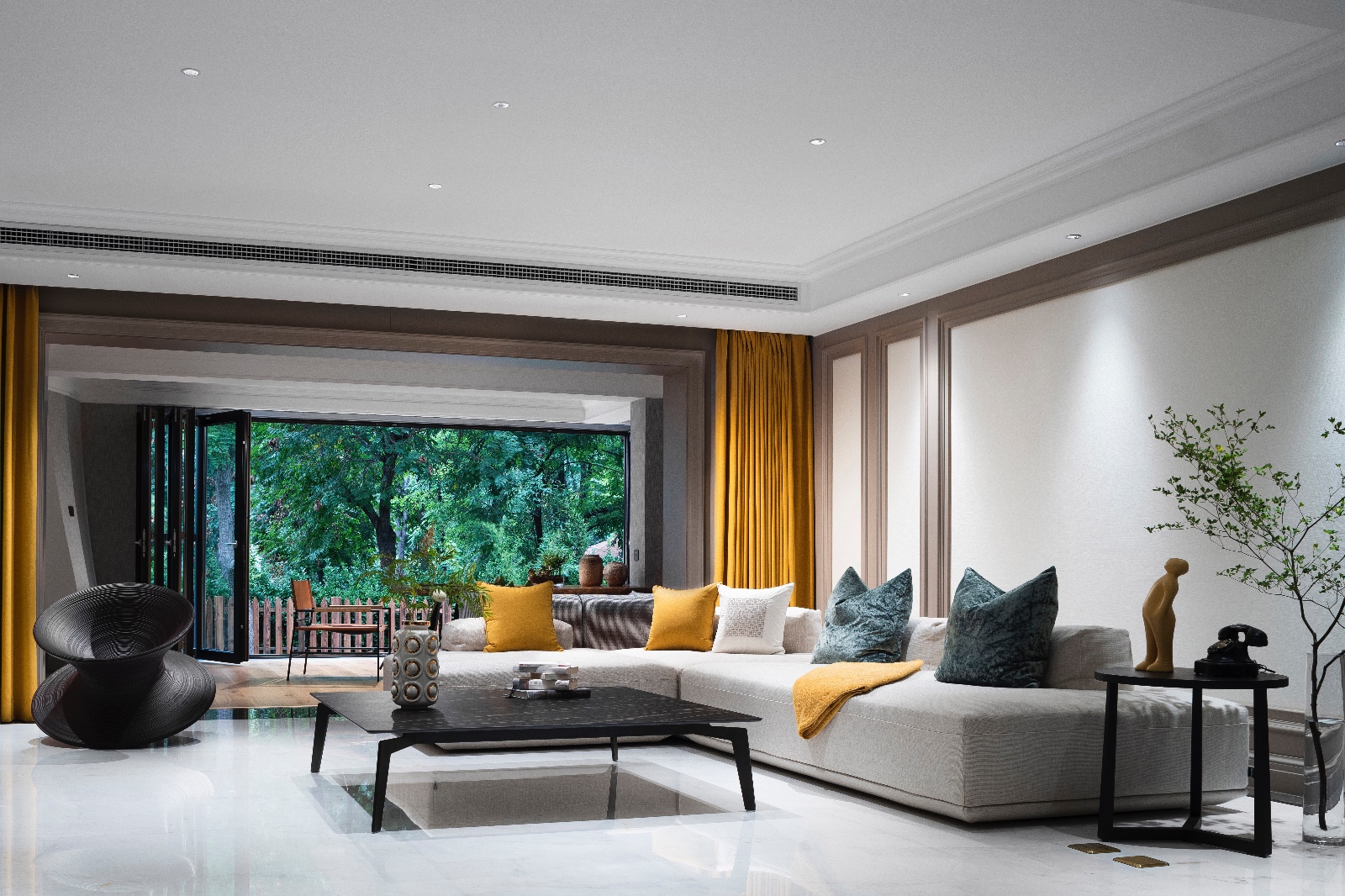 現代美式風格家裝設計室內裝修效果圖-客廳 現代美式風格家裝設計室內裝修效果圖-客廳