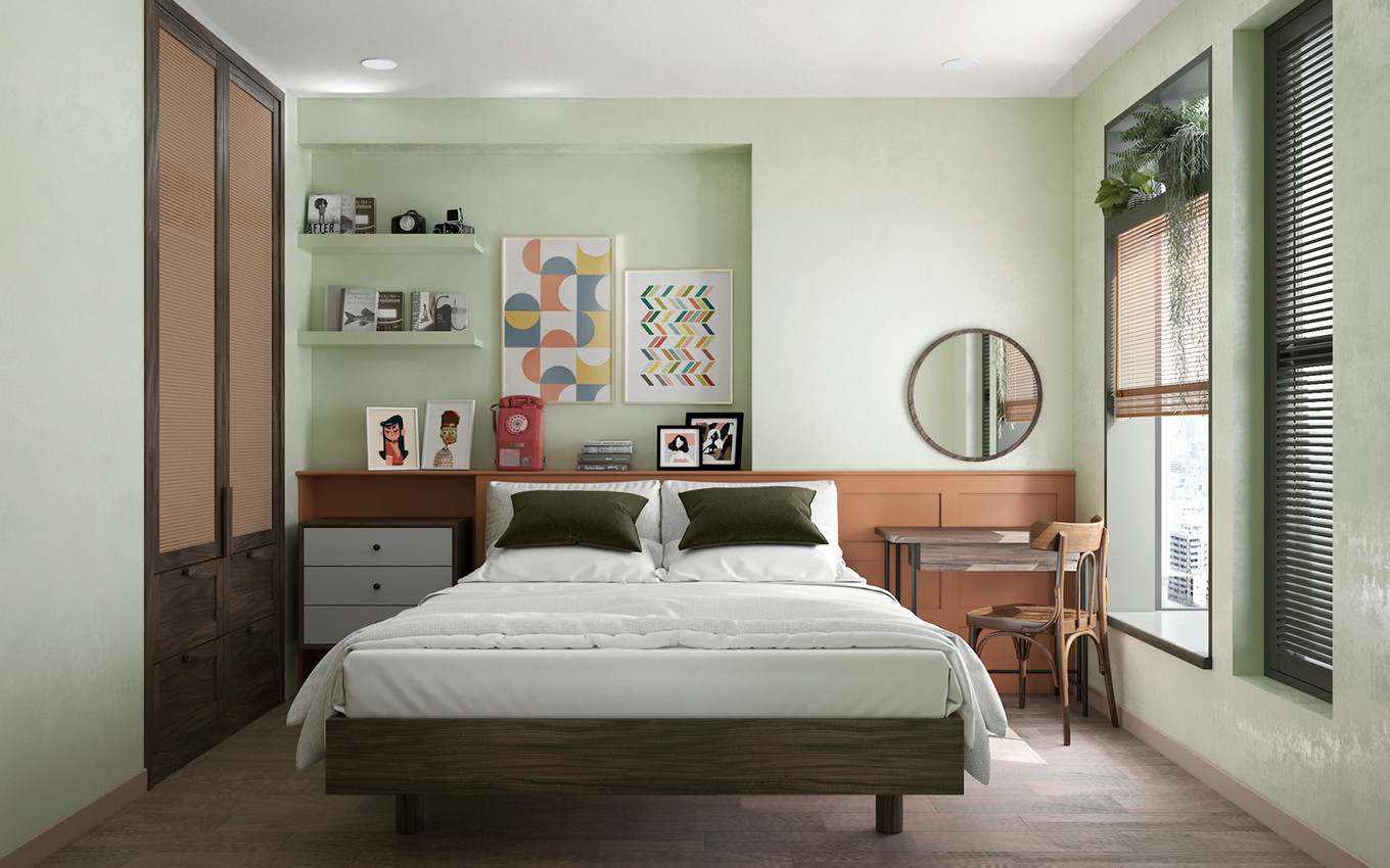 佛山裝修公司北歐風格室內裝修效果圖-主臥 佛山裝修公司北歐風格室內裝修效果圖-主臥