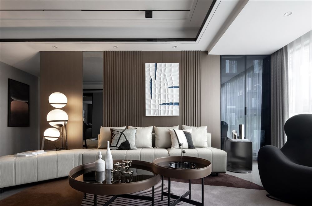 江門市幸福新村現代風格三居室裝修案例