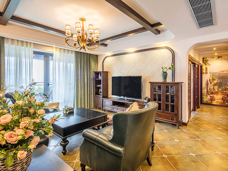 佛山市美的·金地·新明珠·鳳翔灣壹號美式風格三居室裝修案例