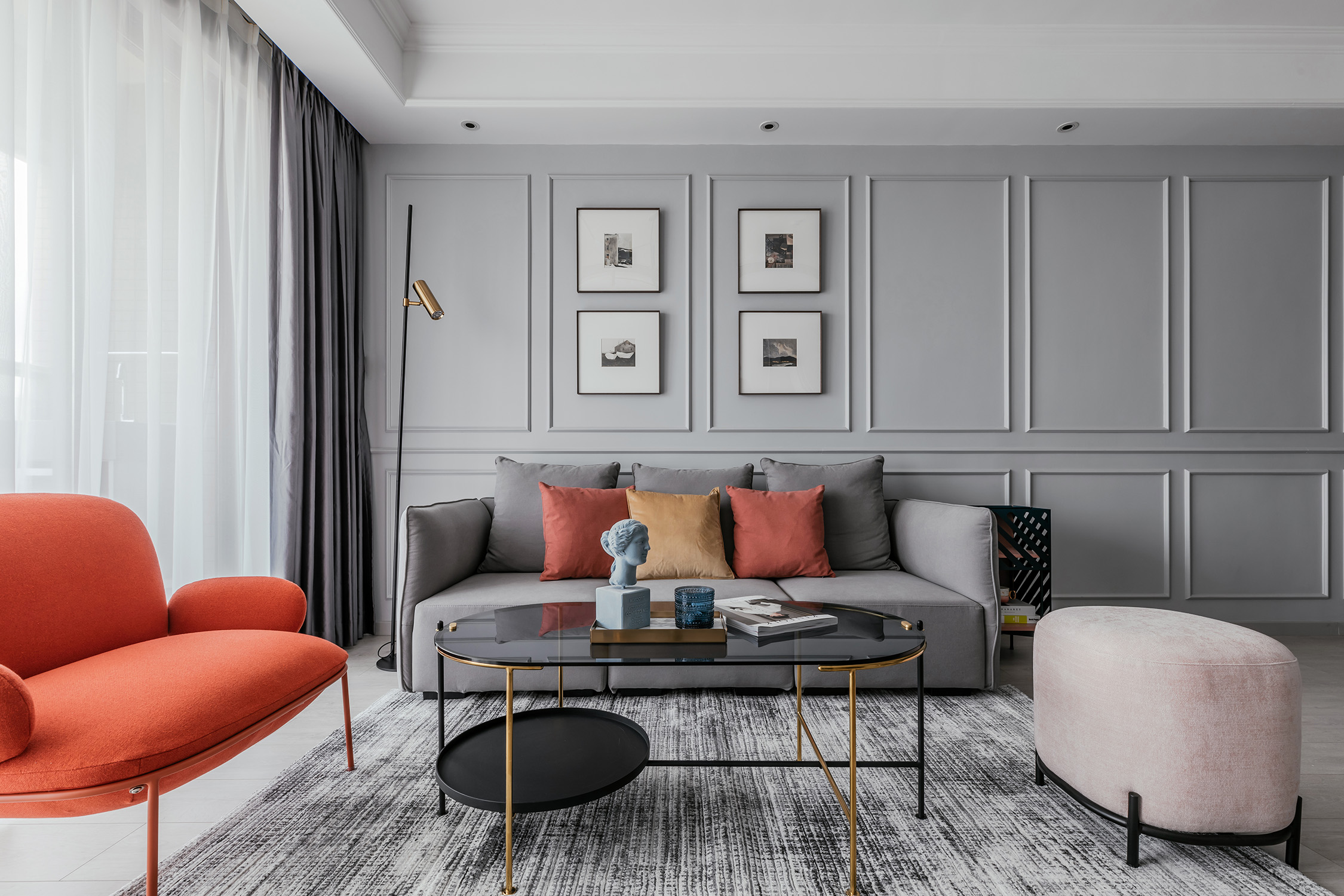 輕奢北歐風格室內家裝案例效果圖-客廳茶幾沙發 輕奢北歐風格室內家裝案例效果圖-客廳茶幾沙發