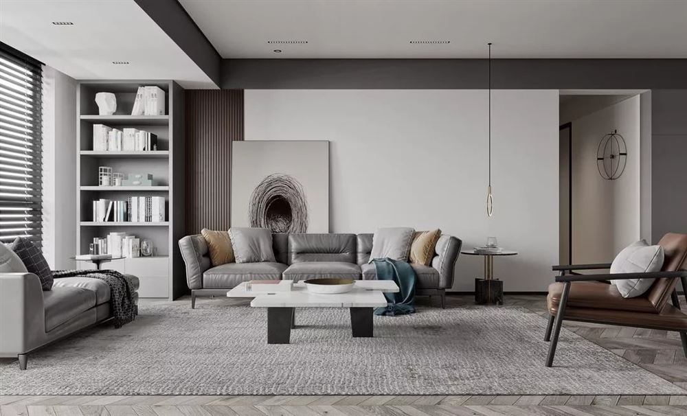 佛山市金科城現代簡約風格三居室裝修案例