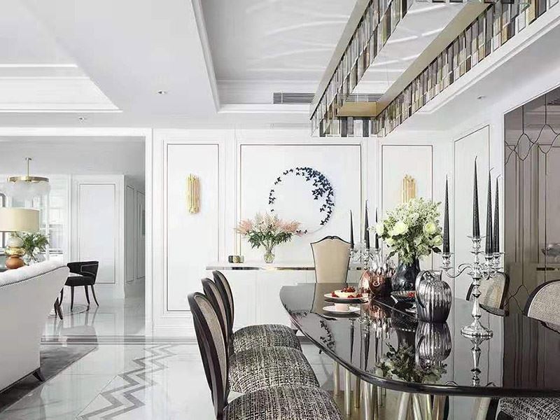 湖州市藍城觀云小鎮歐式風格平層裝修案例