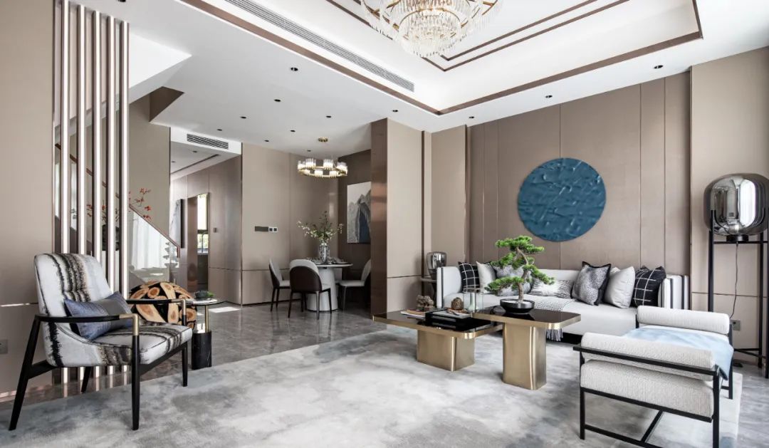 輕奢風格家裝設計別墅裝修效果圖-客廳 輕奢風格家裝設計別墅裝修效果圖-客廳