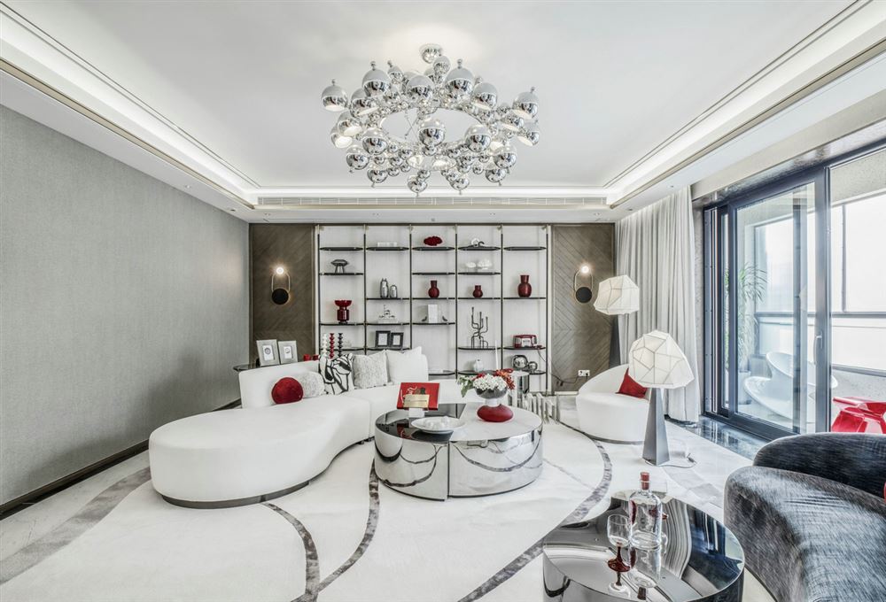 江門市城市名庭輕奢風(fēng)格三居室裝修案例