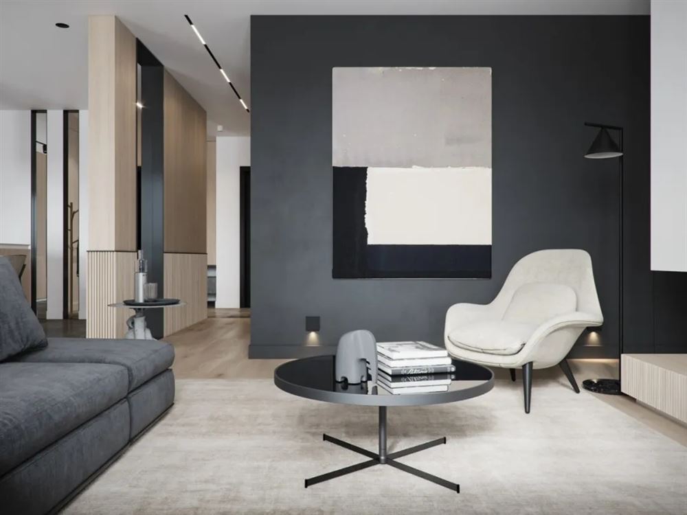 廣州市合景臻頤府現代簡約風格三居室裝修案例