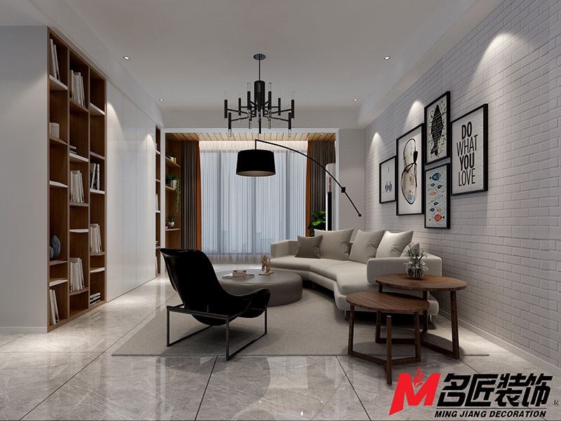 臺州市濱海灣花苑北歐風格二居室裝修案例