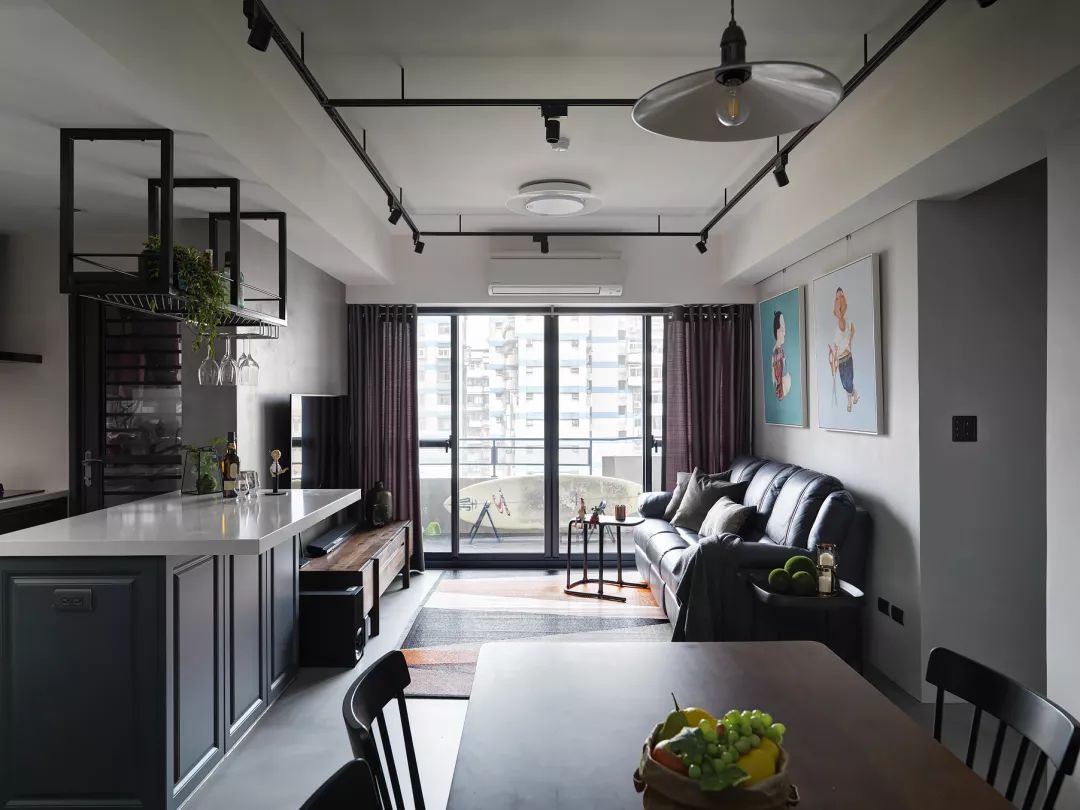 現(xiàn)代工業(yè)風風格家裝設計室內裝修效果圖-客餐廳