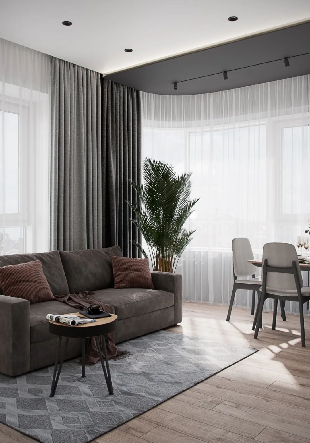 裝修案例輕奢高級灰風格室內(nèi)裝修效果圖-客廳 裝修案例輕奢高級灰風格室內(nèi)裝修效果圖-客廳