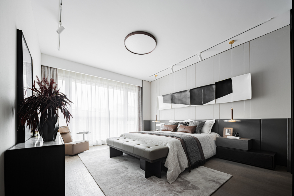 現代簡約風格室內家裝案例效果圖-主臥 現代簡約風格室內家裝案例效果圖-主臥