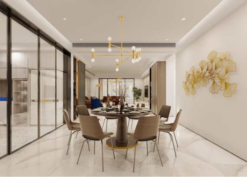 現代輕奢風格家裝設計室內裝修效果圖-餐廳 現代輕奢風格家裝設計室內裝修效果圖-餐廳
