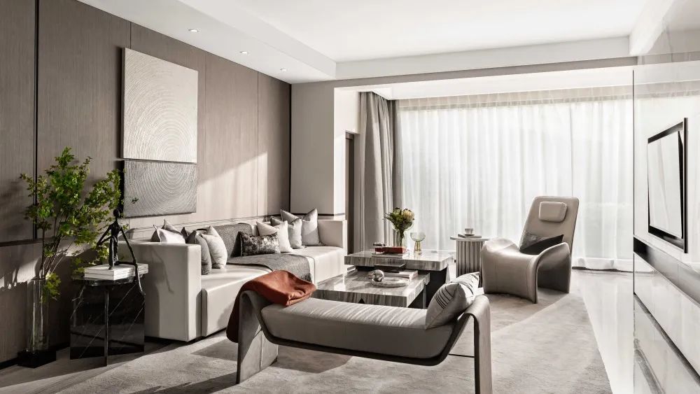 簡約新中式風格室內(nèi)設計家裝案例-客廳 簡約新中式風格室內(nèi)設計家裝案例-客廳