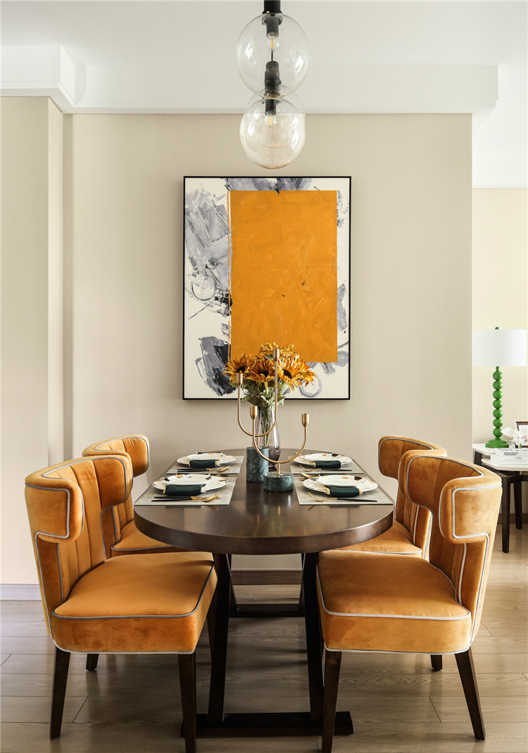 現代輕奢風格室內家裝案例效果圖-餐廳 現代輕奢風格室內家裝案例效果圖-餐廳