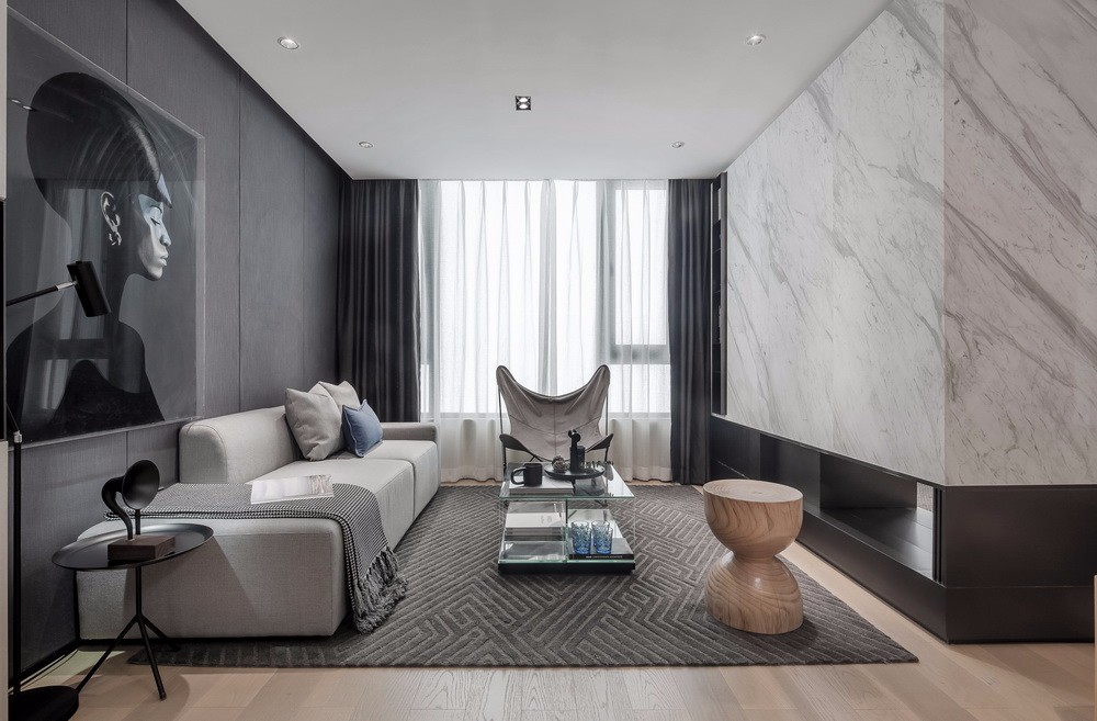 現(xiàn)代簡約風(fēng)格室內(nèi)家裝案例效果圖-客廳 現(xiàn)代簡約風(fēng)格室內(nèi)家裝案例效果圖-客廳