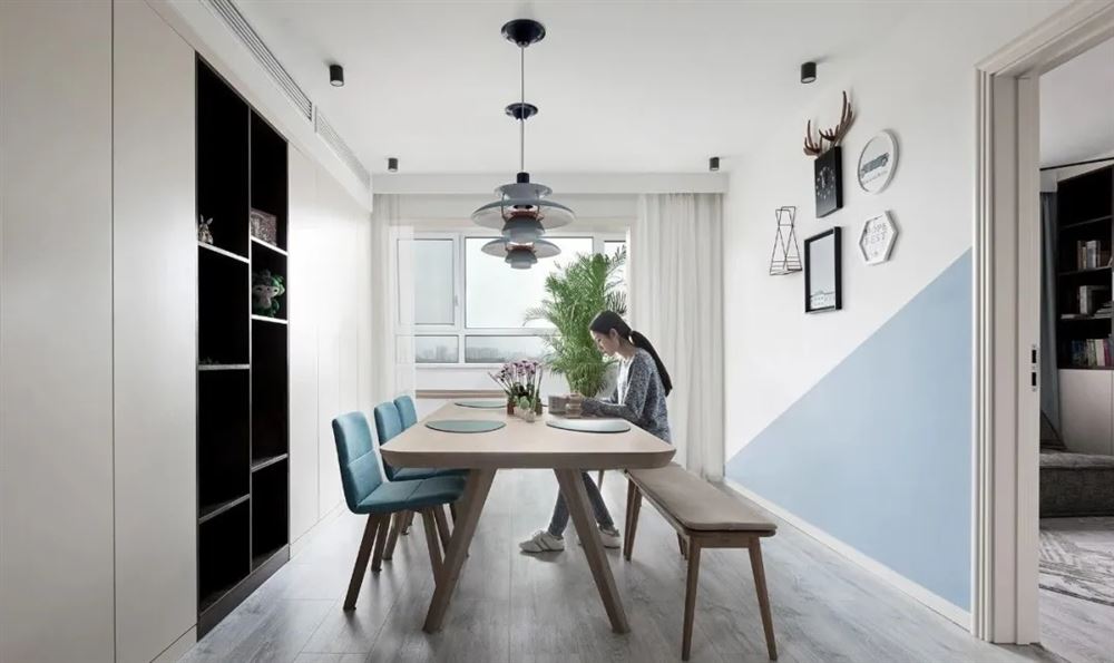 廣州市濱江西路小區北歐風格三居室裝修案例