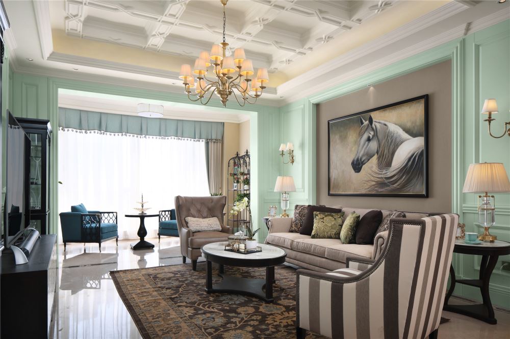 江門市明翠新村美式風格三居室裝修案例